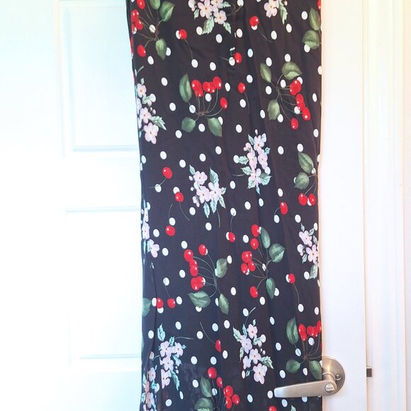 Brand New Made in France Vintage Elegant Long Black Floral Skirt - Picture 3 of 7